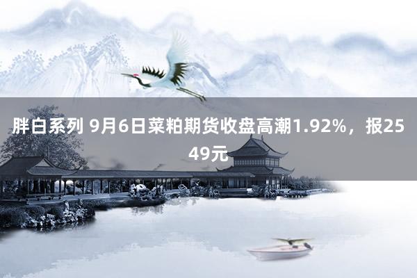 胖白系列 9月6日菜粕期货收盘高潮1.92%，报2549元