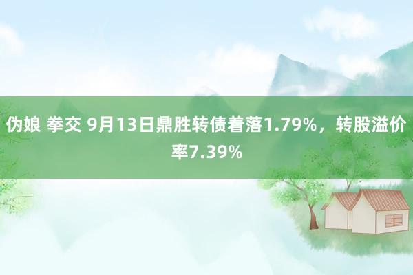 伪娘 拳交 9月13日鼎胜转债着落1.79%，转股溢价率7.39%