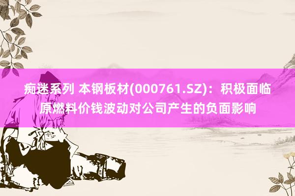 痴迷系列 本钢板材(000761.SZ)：积极面临原燃料价钱波动对公司产生的负面影响