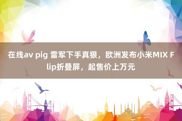 在线av pig 雷军下手真狠，欧洲发布小米MIX Flip折叠屏，起售价上万元