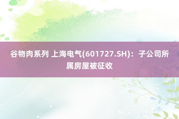 谷物肉系列 上海电气(601727.SH)：子公司所属房屋被征收