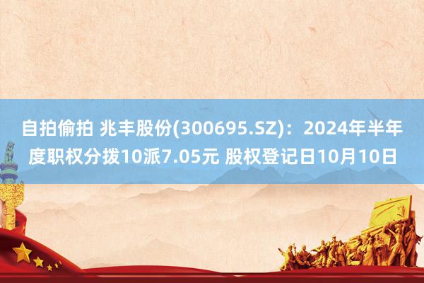 自拍偷拍 兆丰股份(300695.SZ)：2024年半年度职权分拨10派7.05元 股权登记日10月10日