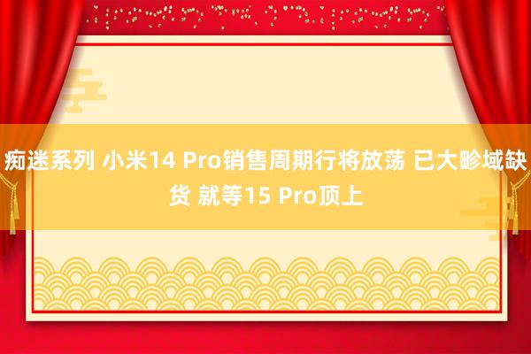 痴迷系列 小米14 Pro销售周期行将放荡 已大畛域缺货 就等15 Pro顶上