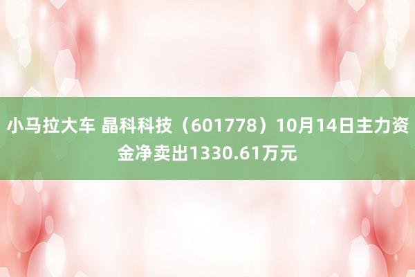 小马拉大车 晶科科技（601778）10月14日主力资金净卖出1330.61万元