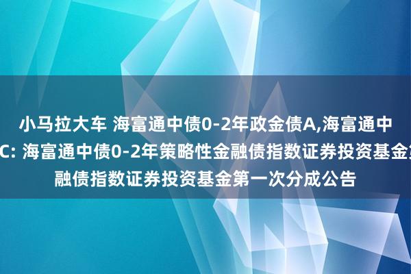 小马拉大车 海富通中债0-2年政金债A，海富通中债0-2年政金债C: 海富通中债0-2年策略性金融债指数证券投资基金第一次分成公告