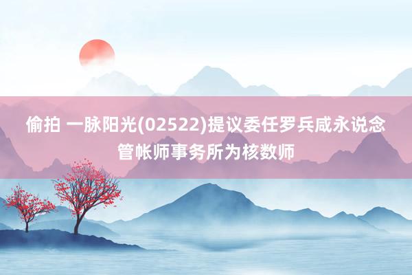 偷拍 一脉阳光(02522)提议委任罗兵咸永说念管帐师事务所为核数师