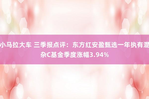 小马拉大车 三季报点评：东方红安盈甄选一年执有混杂C基金季度涨幅3.94%