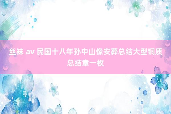 丝袜 av 民国十八年孙中山像安葬总结大型铜质总结章一枚