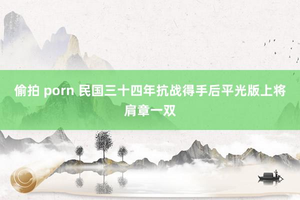 偷拍 porn 民国三十四年抗战得手后平光版上将肩章一双