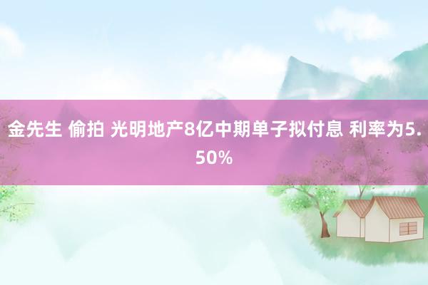 金先生 偷拍 光明地产8亿中期单子拟付息 利率为5.50%