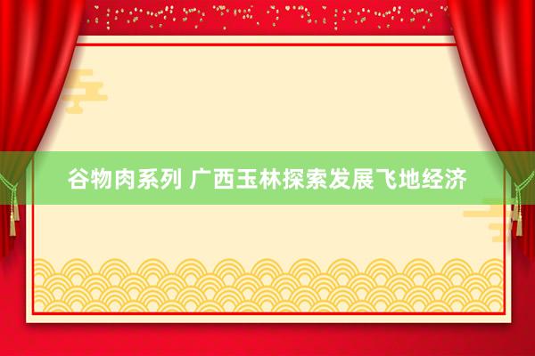 谷物肉系列 广西玉林探索发展飞地经济