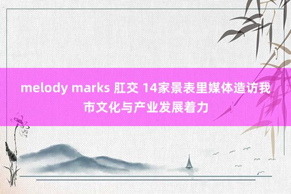 melody marks 肛交 14家景表里媒体造访我市文化与产业发展着力