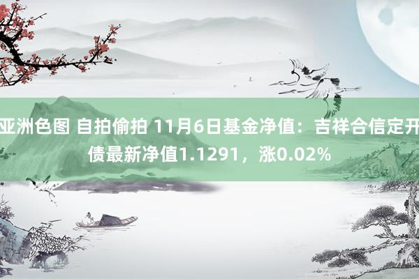 亚洲色图 自拍偷拍 11月6日基金净值：吉祥合信定开债最新净值1.1291，涨0.02%