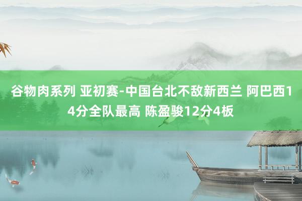 谷物肉系列 亚初赛-中国台北不敌新西兰 阿巴西14分全队最高 陈盈骏12分4板