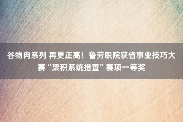 谷物肉系列 再更正高！鲁劳职院获省事业技巧大赛“聚积系统措置”赛项一等奖