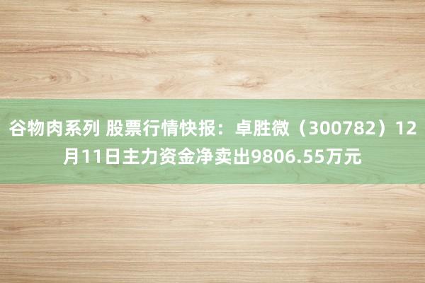 谷物肉系列 股票行情快报：卓胜微（300782）12月11日主力资金净卖出9806.55万元