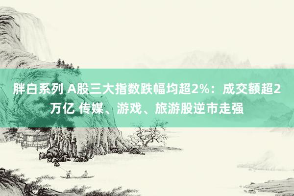 胖白系列 A股三大指数跌幅均超2%：成交额超2万亿 传媒、游戏、旅游股逆市走强