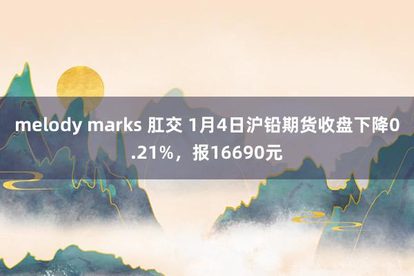 melody marks 肛交 1月4日沪铅期货收盘下降0.21%，报16690元