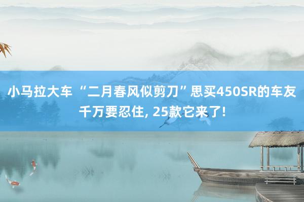 小马拉大车 “二月春风似剪刀”思买450SR的车友千万要忍住， 25款它来了!