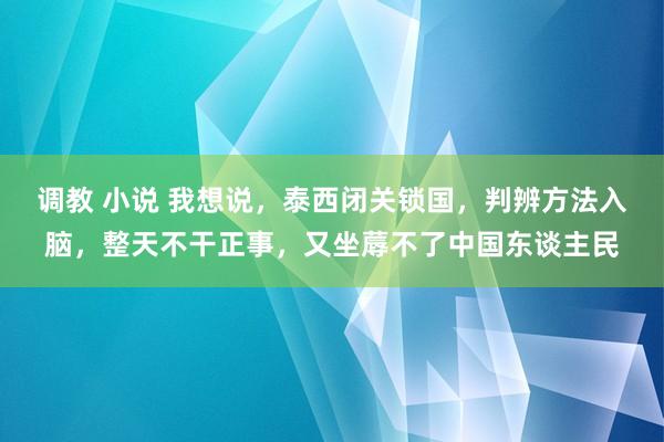 调教 小说 我想说，泰西闭关锁国，判辨方法入脑，整天不干正事，又坐蓐不了中国东谈主民