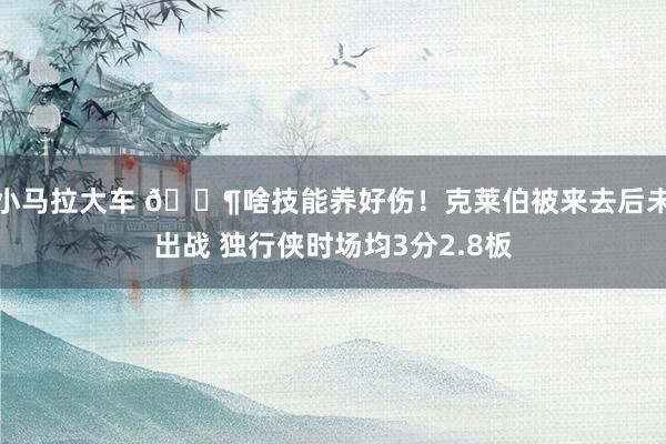 小马拉大车 😶啥技能养好伤！克莱伯被来去后未出战 独行侠时场均3分2.8板